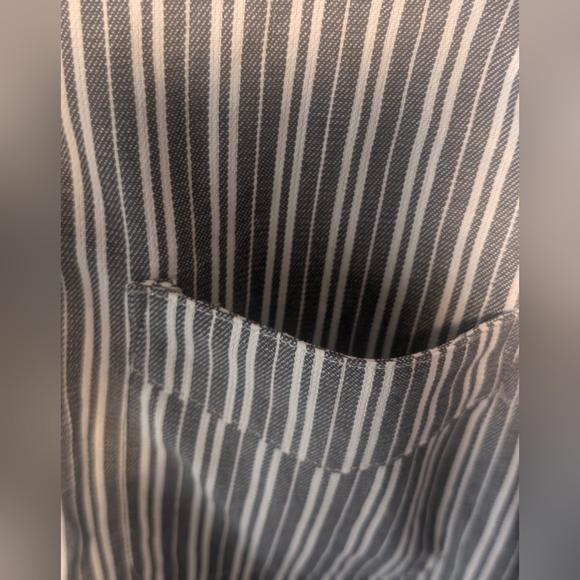 And Now This Men's Striped Oxford Dress Shirt Grey White Size -XL NWT Fast Ship - Picture 4 of 16